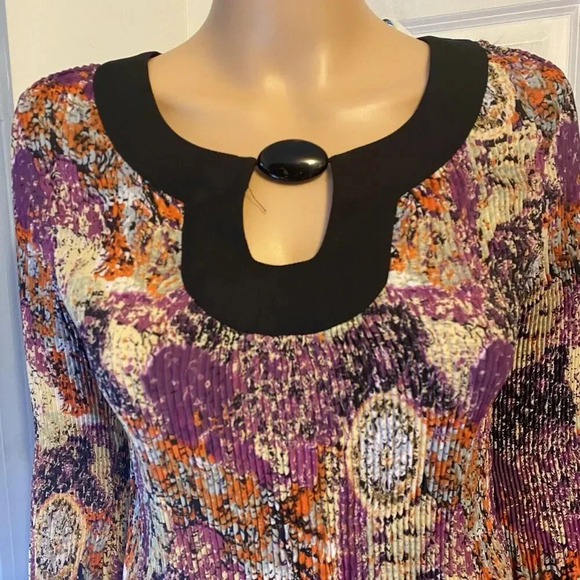 Y2K Blouse Top Bell Sleeves Stretch Romantic Fairycore Art To Wear Boho Lady M - Picture 11 of 11